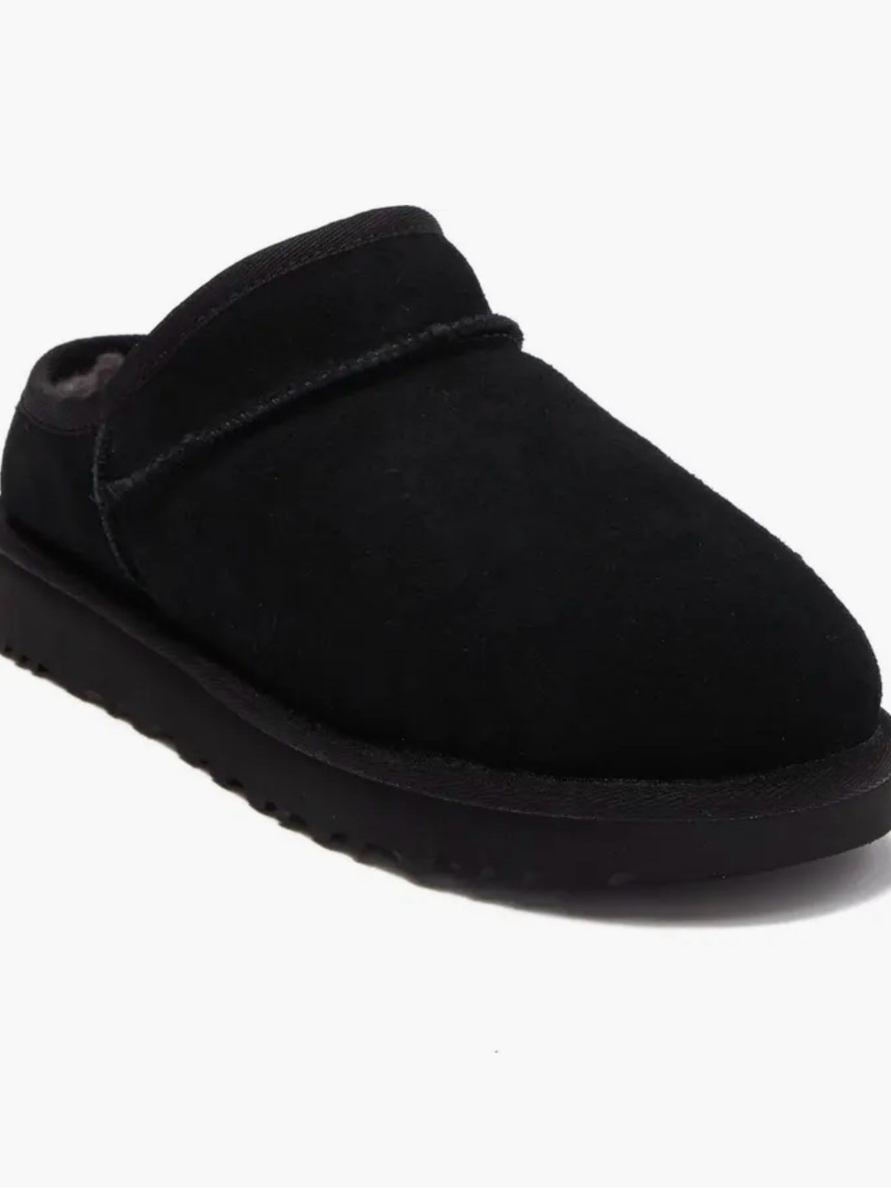 Black UGG Suede-Look Cozy Slip-On Slippers